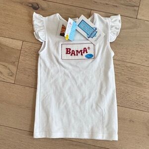 White Ruffle Sleeve BAMA Shirt Size 4